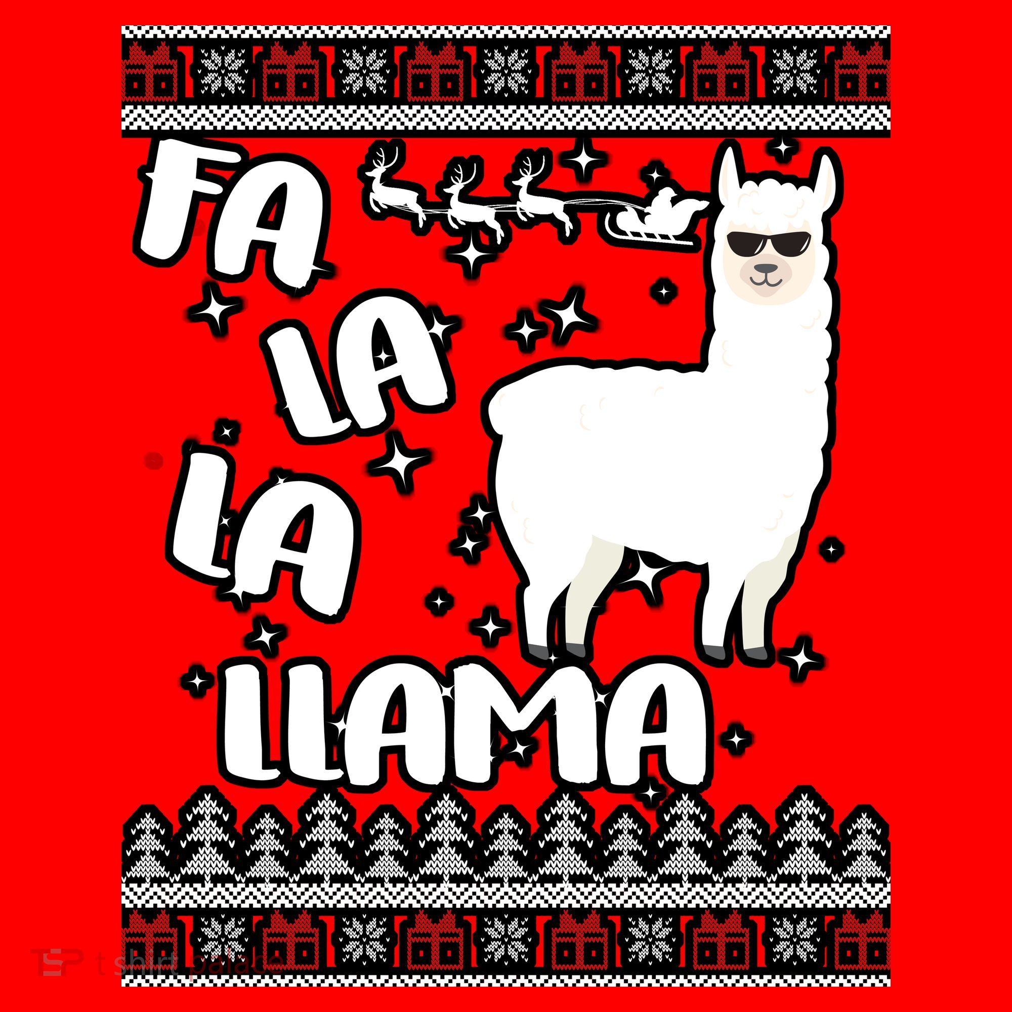 Fa La La Llama Ugly Christmas Santa Hat