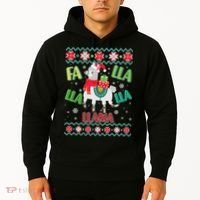 Fa Lla Lla Lla Llama Ugly Christmas Sweater Hoodie thumb 2