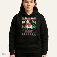 Fa Lla Lla Lla Llama Ugly Christmas Sweater Hoodie thumb 5