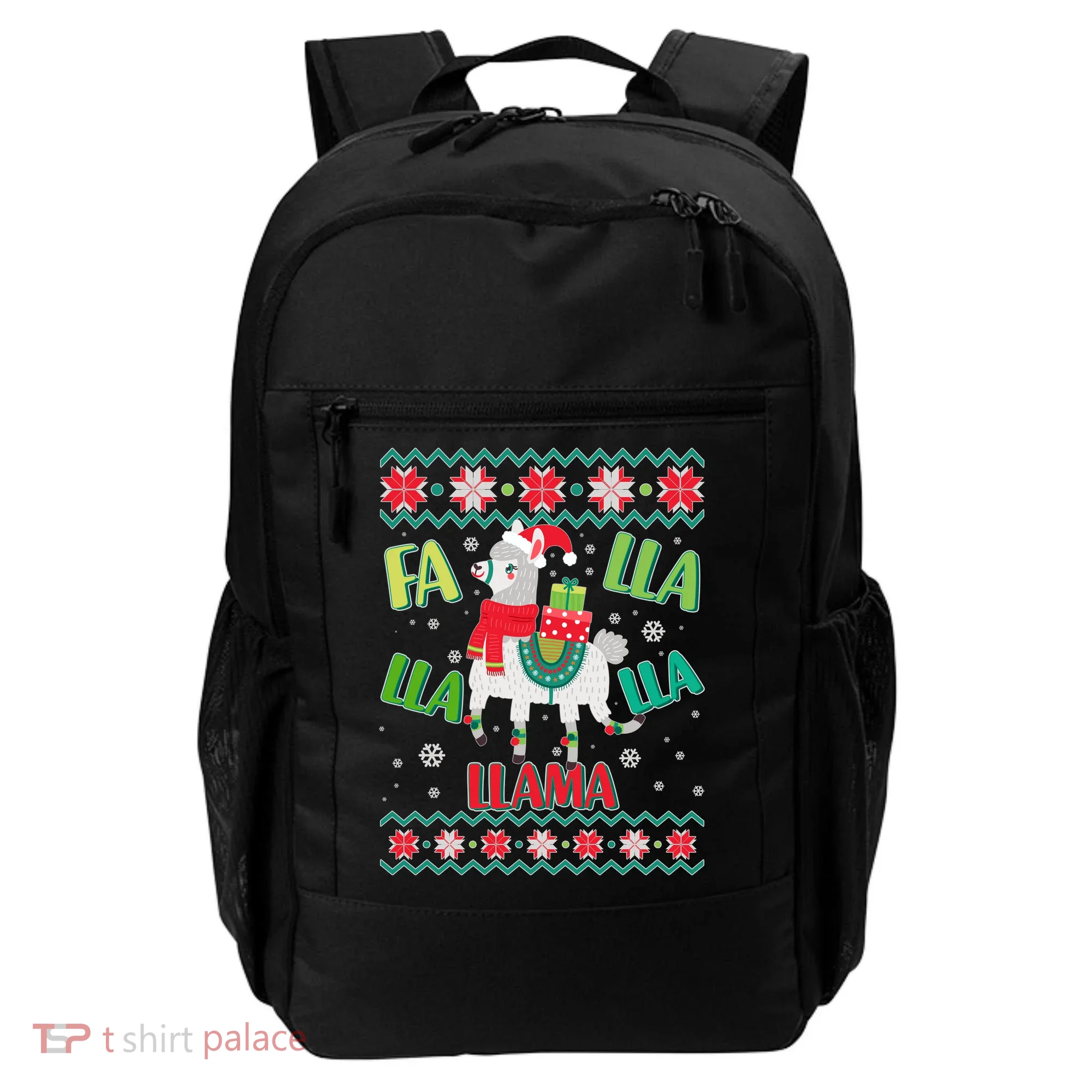Fa Lla Lla Lla Llama Ugly Christmas Sweater Backpack
