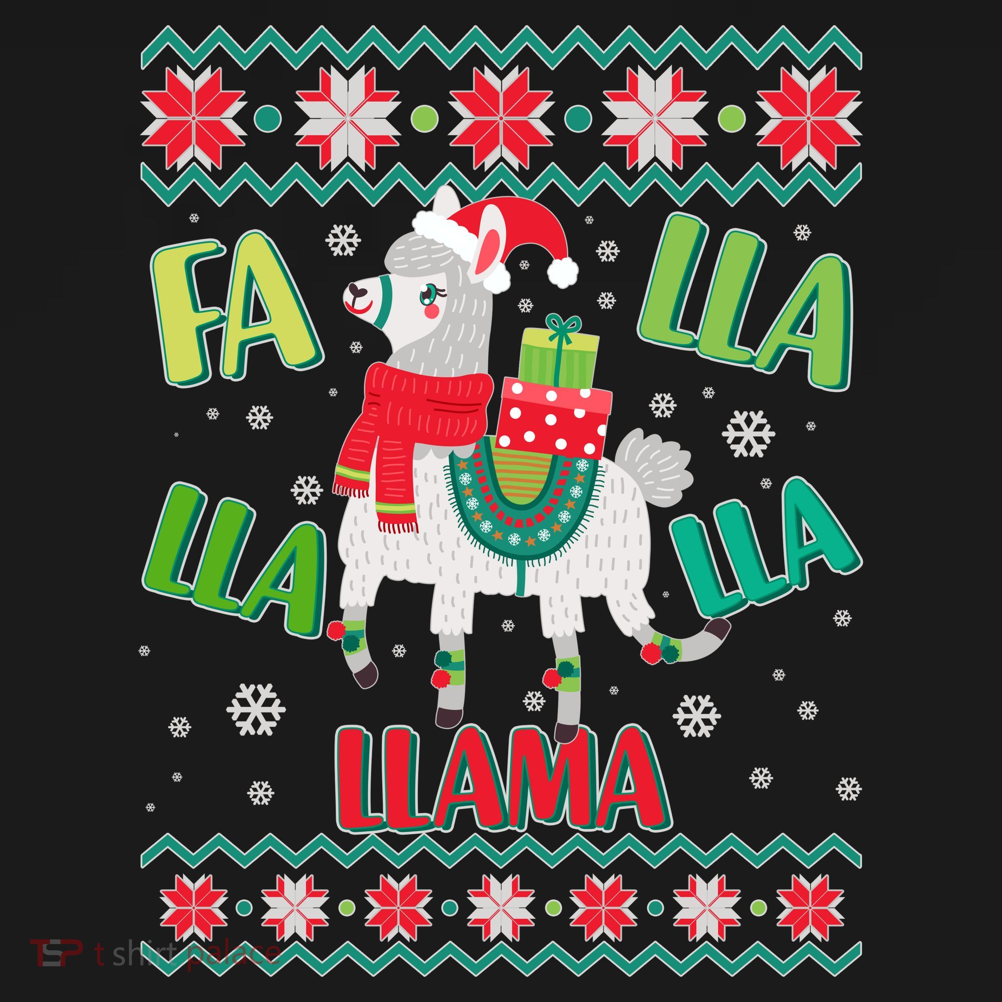Fa Lla Lla Lla Llama Ugly Christmas Sweater Bucket Hat