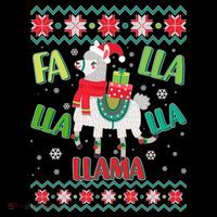 Fa Lla Lla Lla Llama Ugly Christmas Sweater Coffee Mug thumb 5