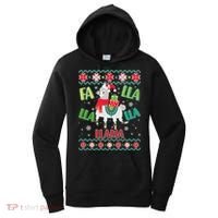 Fa Lla Lla Lla Llama Ugly Christmas Sweater Women's Hoodie thumb 0