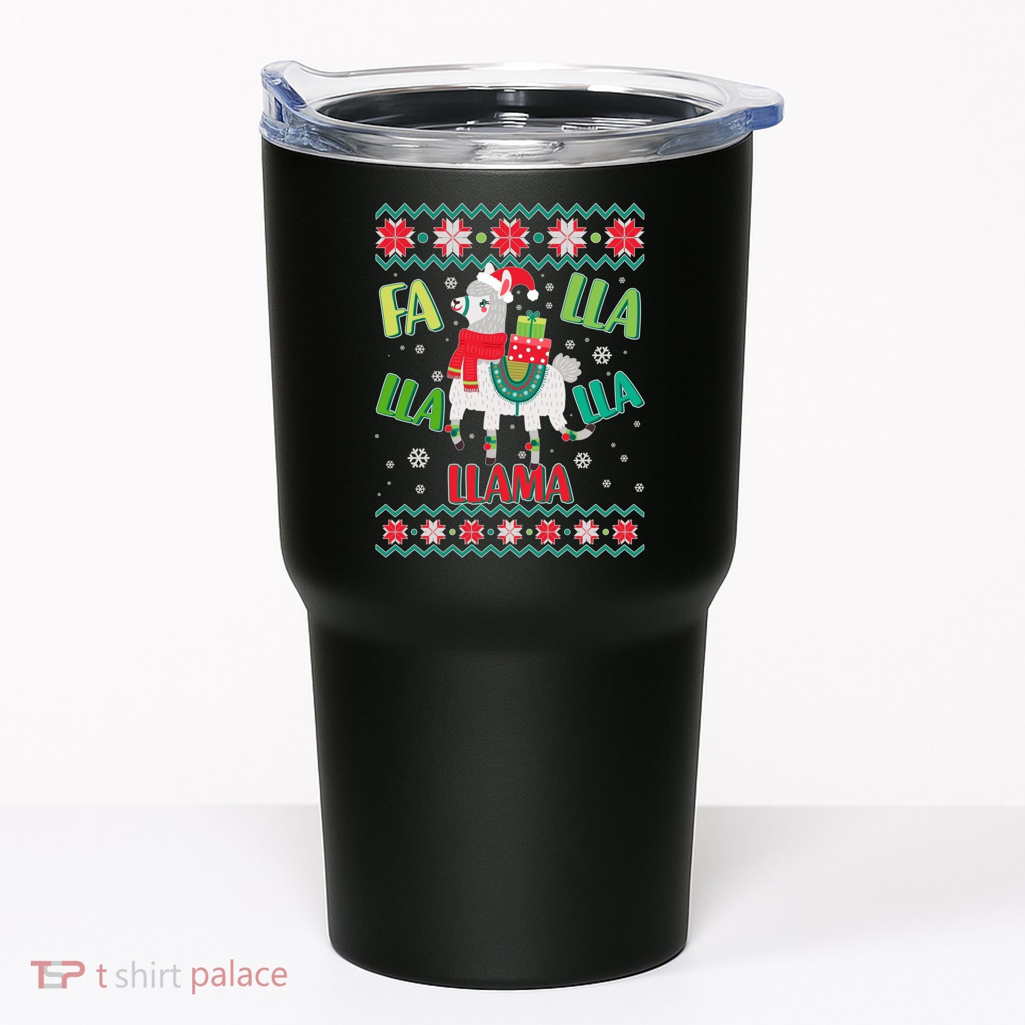 Fa Lla Lla Lla Llama Ugly Christmas Sweater Tumbler