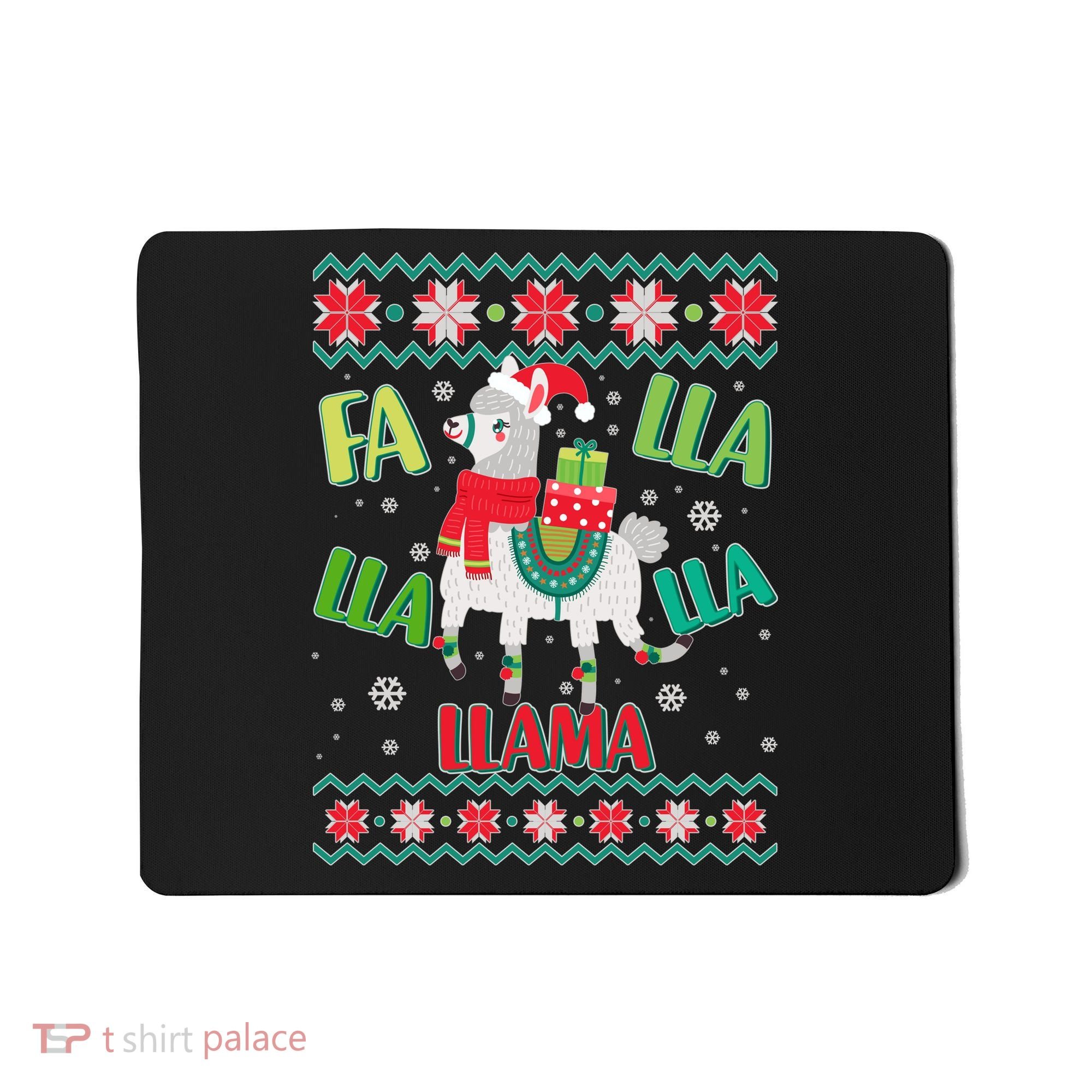 Fa Lla Lla Lla Llama Ugly Christmas Sweater Mousepad