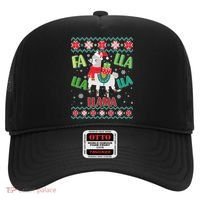 Fa Lla Lla Lla Llama Ugly Christmas Sweater Hat thumb 0