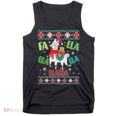 Fa Lla Lla Lla Llama Ugly Christmas Sweater Tank Top