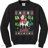 Fa Lla Lla Lla Llama Ugly Christmas Sweater Kids Sweatshirt thumb 0