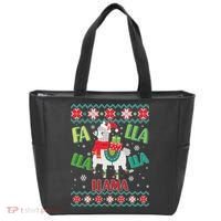 Fa Lla Lla Lla Llama Ugly Christmas Sweater Tote Bag thumb 0