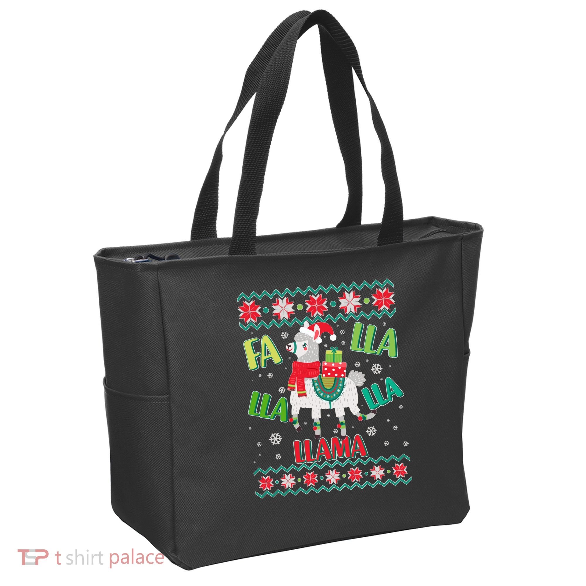 Fa Lla Lla Lla Llama Ugly Christmas Sweater Tote Bag