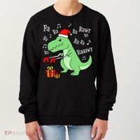 Fa Ra Ra Rawr Christmas T-Rex Presents Women's Sweatshirt thumb 0