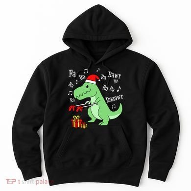Fa Ra Ra Rawr Christmas T-Rex Presents Hoodie