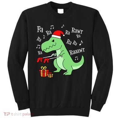 Fa Ra Ra Rawr Christmas T-Rex Presents Sweatshirt