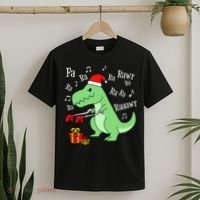 Fa Ra Ra Rawr Christmas T-Rex Presents T-Shirt thumb 2