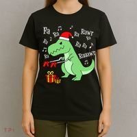 Fa Ra Ra Rawr Christmas T-Rex Presents T-Shirt thumb 4