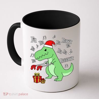 Fa Ra Ra Rawr Christmas T-Rex Presents Coffee Mug