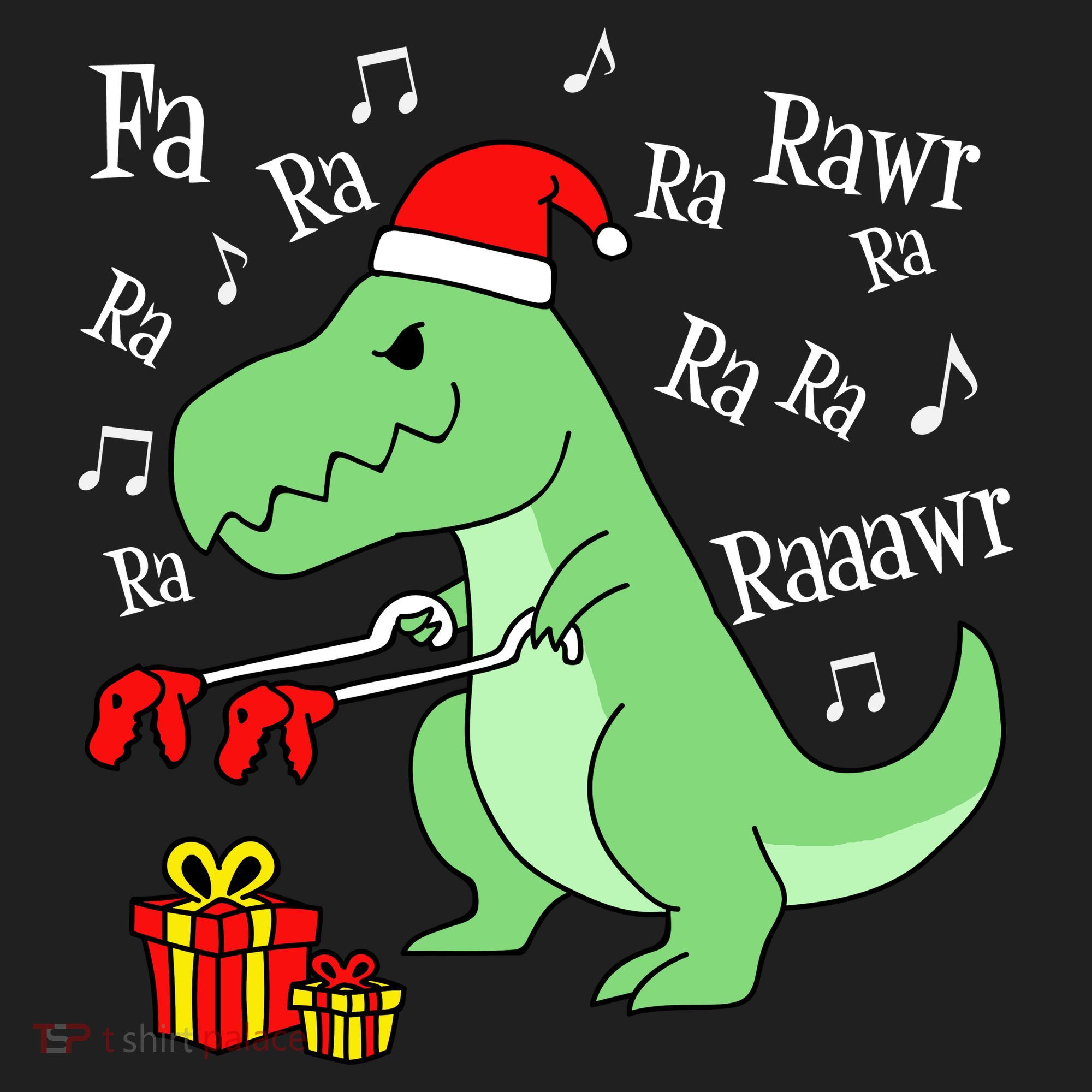 Fa Ra Ra Rawr Christmas T-Rex Presents Beanie
