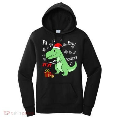 Fa Ra Ra Rawr Christmas T-Rex Presents Women's Hoodie
