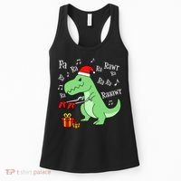 Fa Ra Ra Rawr Christmas T-Rex Presents Women's Tank Top thumb 0