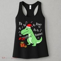 Fa Ra Ra Rawr Christmas T-Rex Presents Women's Tank Top thumb 3