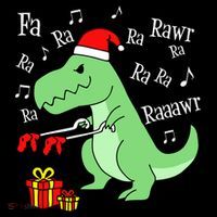 Fa Ra Ra Rawr Christmas T-Rex Presents Women's Tank Top thumb 5