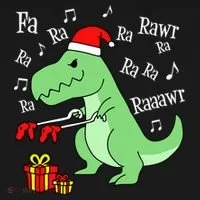 Fa Ra Ra Rawr Christmas T-Rex Presents Baby Bodysuit thumb 2