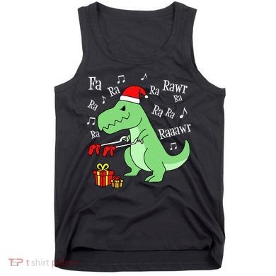 Fa Ra Ra Rawr Christmas T-Rex Presents Tank Top