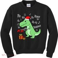 Fa Ra Ra Rawr Christmas T-Rex Presents Kids Sweatshirt thumb 0
