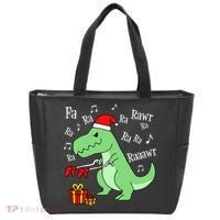 Fa Ra Ra Rawr Christmas T-Rex Presents Tote Bag thumb 0