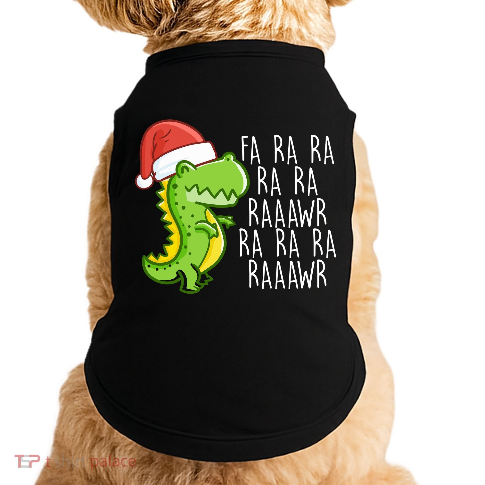 Fa Ra Ra Rawr Dinosaur Christmas Doggie Tank