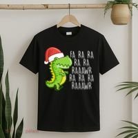 Fa Ra Ra Rawr Dinosaur Christmas T-Shirt thumb 2