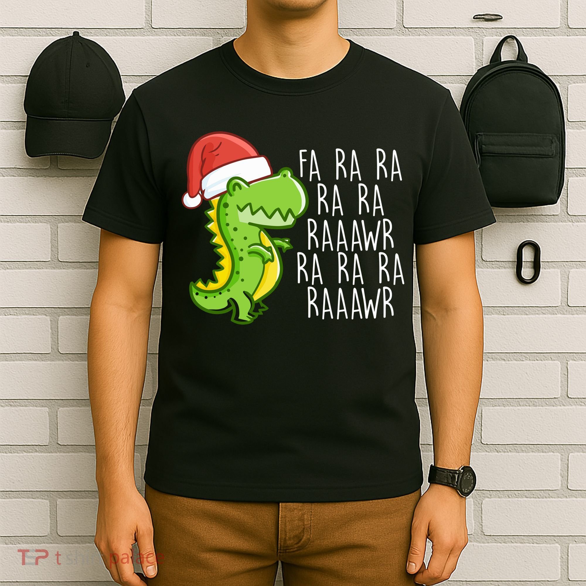 Fa Ra Ra Rawr Dinosaur Christmas T-Shirt