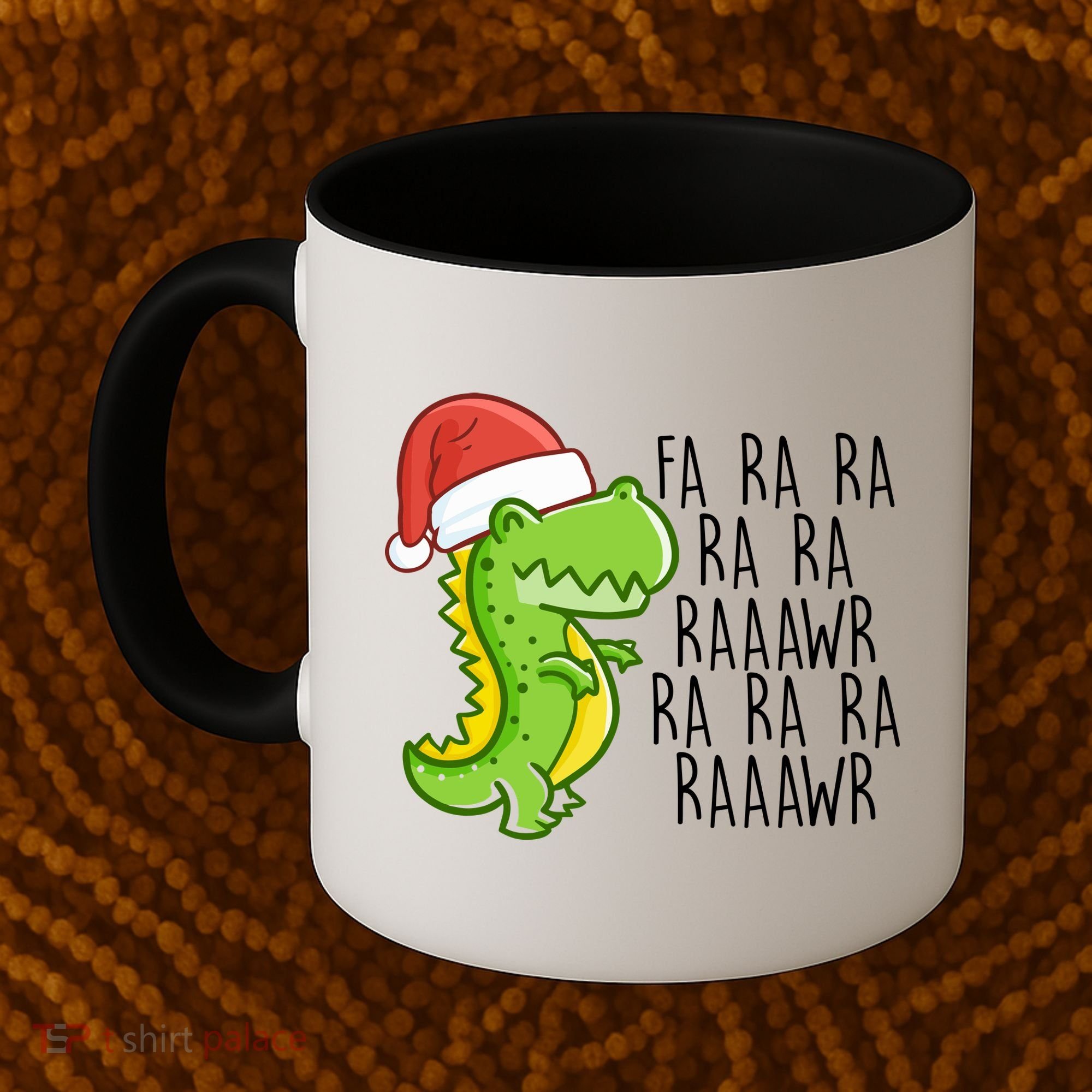 Fa Ra Ra Rawr Dinosaur Christmas Coffee Mug