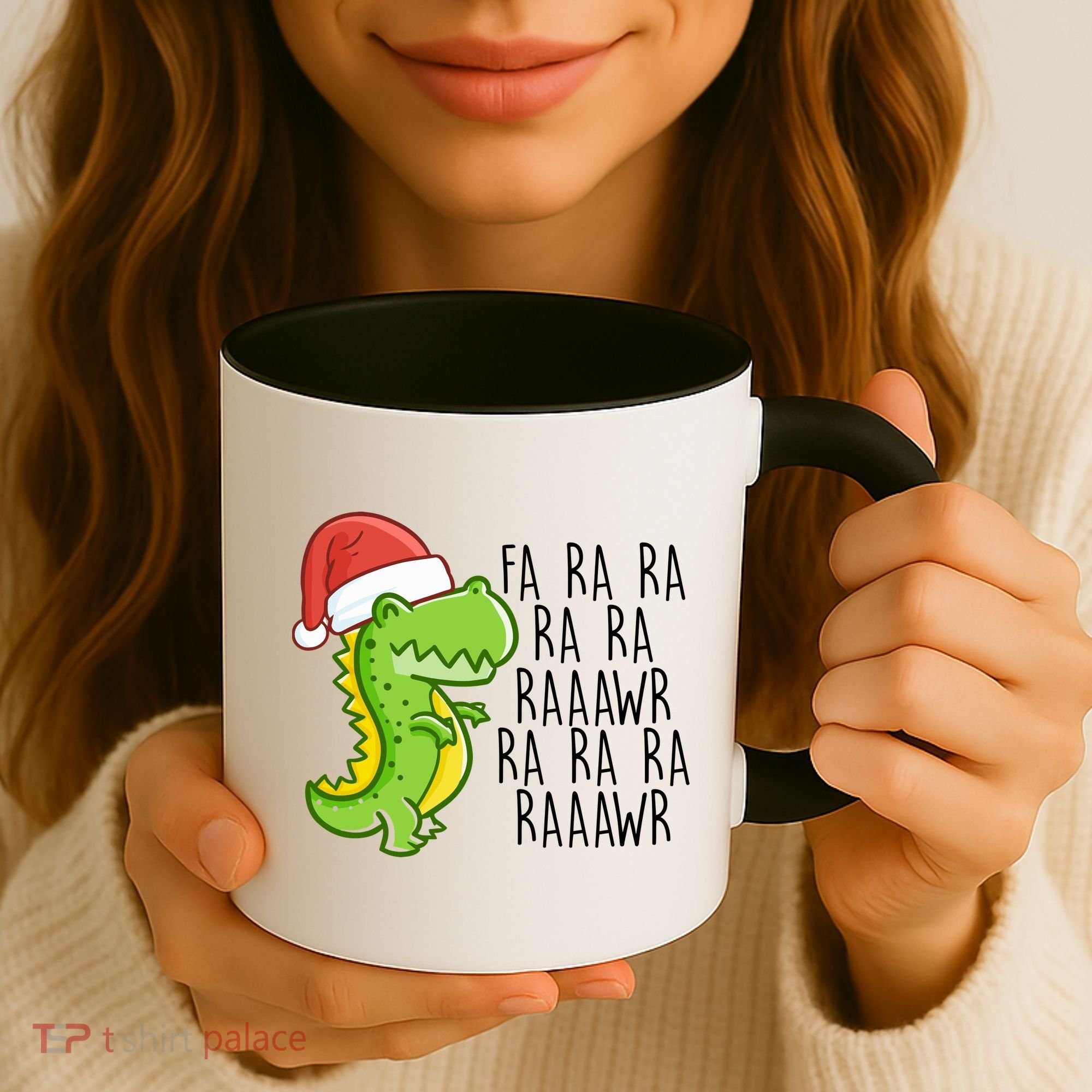 Fa Ra Ra Rawr Dinosaur Christmas Coffee Mug