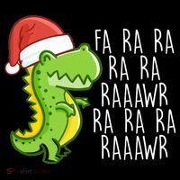 Fa Ra Ra Rawr Dinosaur Christmas Women's Hoodie thumb 2
