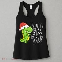 Fa Ra Ra Rawr Dinosaur Christmas Women's Tank Top thumb 3