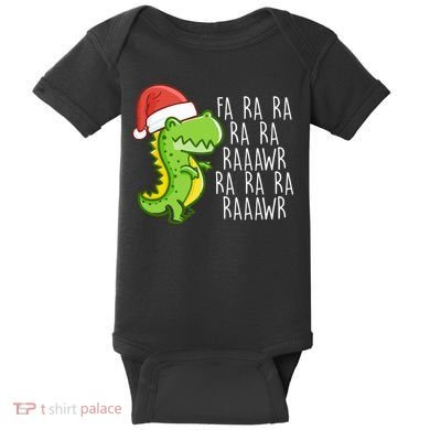 Fa Ra Ra Rawr Dinosaur Christmas Baby Bodysuit