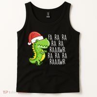 Fa Ra Ra Rawr Dinosaur Christmas Tank Top thumb 2