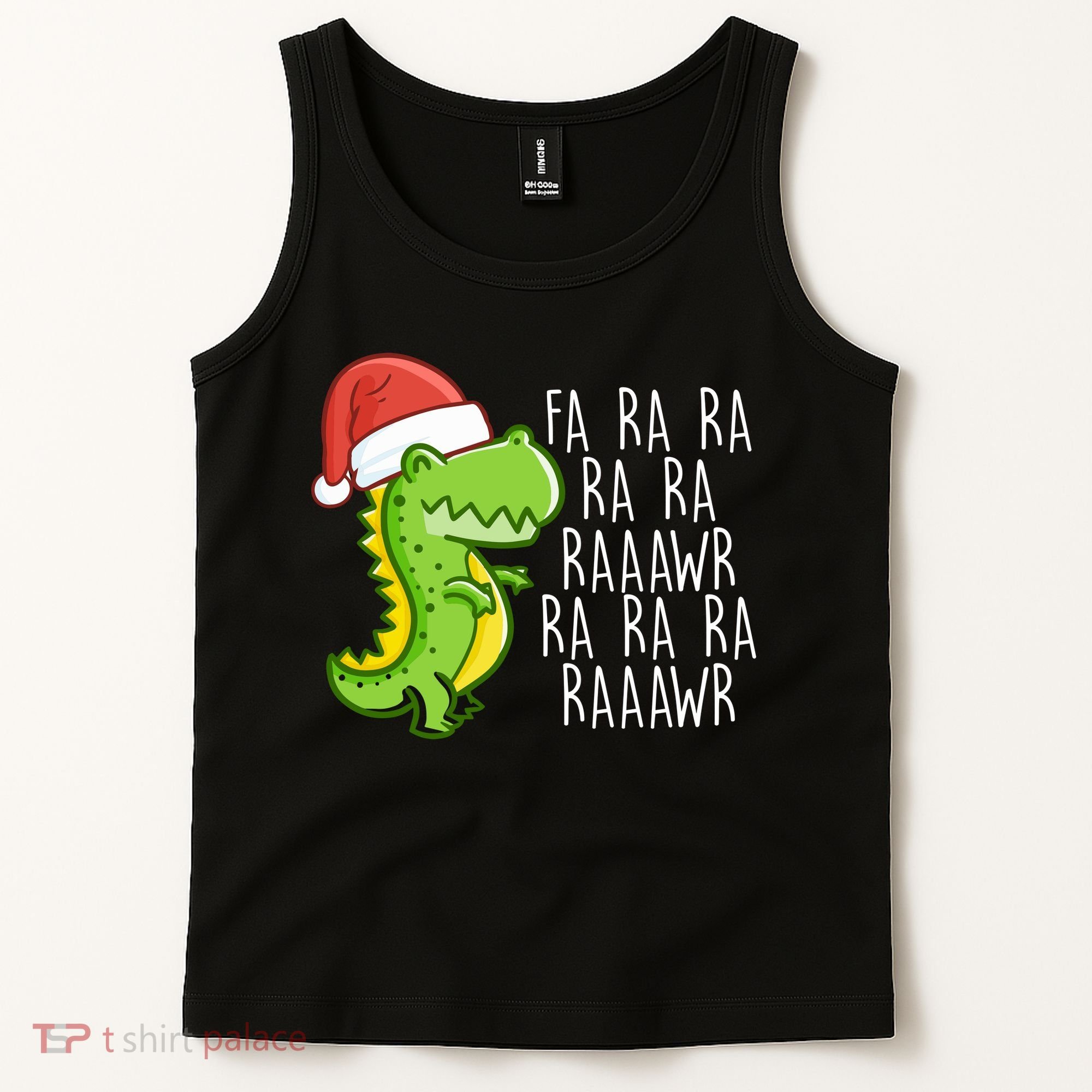 Fa Ra Ra Rawr Dinosaur Christmas Tank Top