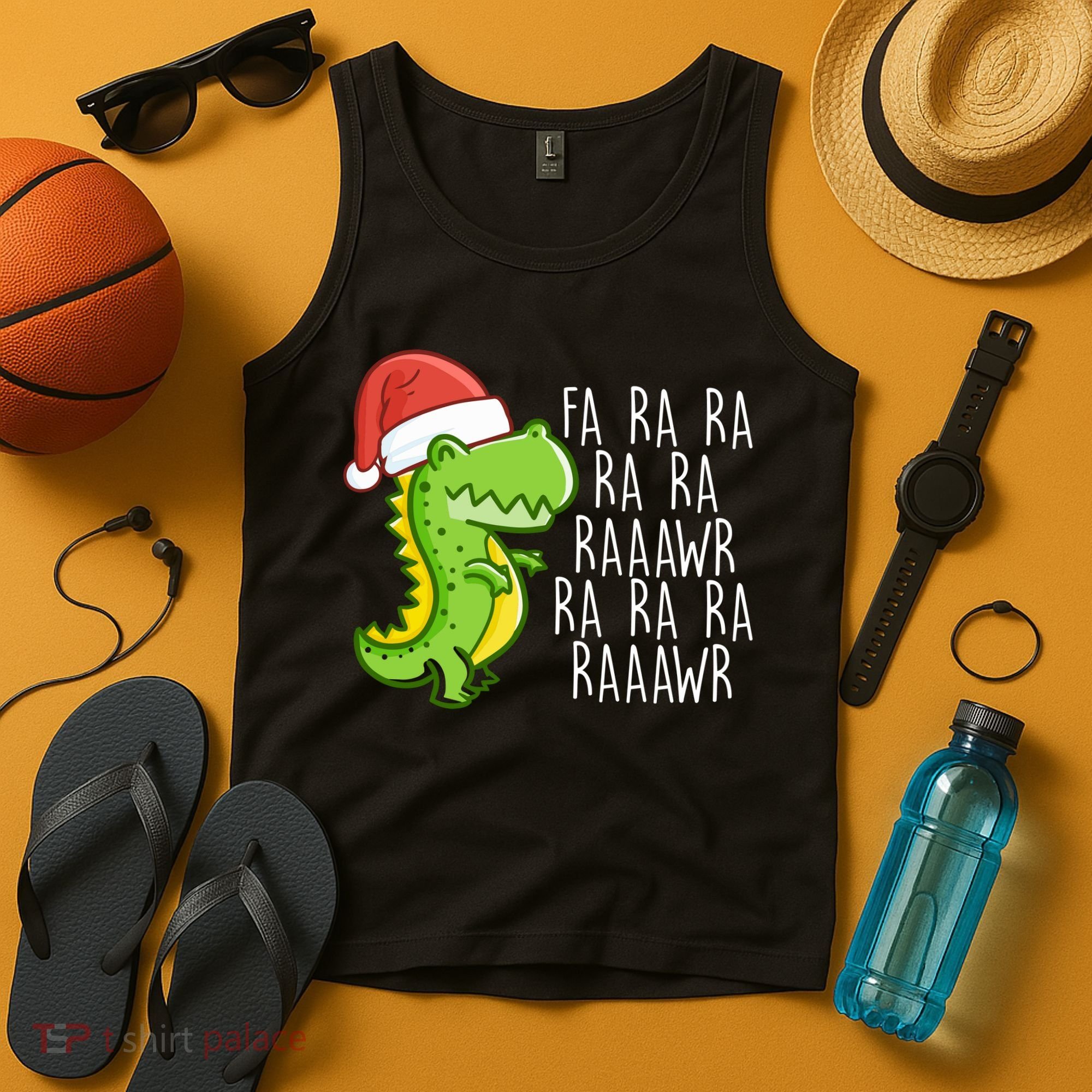 Fa Ra Ra Rawr Dinosaur Christmas Tank Top