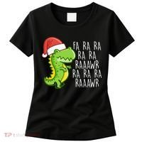 Fa Ra Ra Rawr Dinosaur Christmas Women's T-Shirt thumb 0