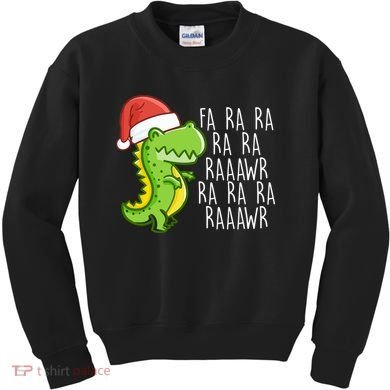 Fa Ra Ra Rawr Dinosaur Christmas Kids Sweatshirt