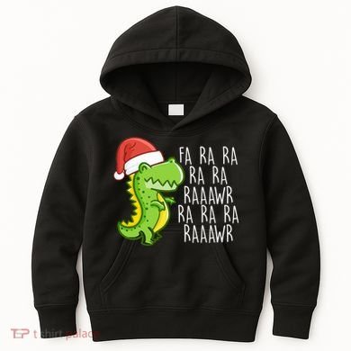 Fa Ra Ra Rawr Dinosaur Christmas Kids Hoodie