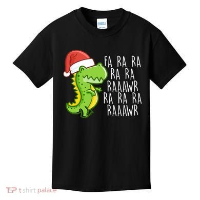 Fa Ra Ra Rawr Dinosaur Christmas Kids T-Shirt