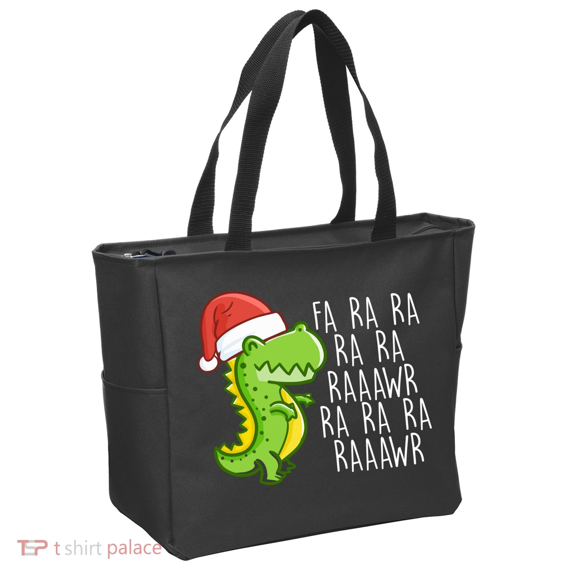 Fa Ra Ra Rawr Dinosaur Christmas Tote Bag