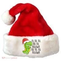 Fa Ra Ra Rawr Dinosaur Christmas Santa Hat thumb 0