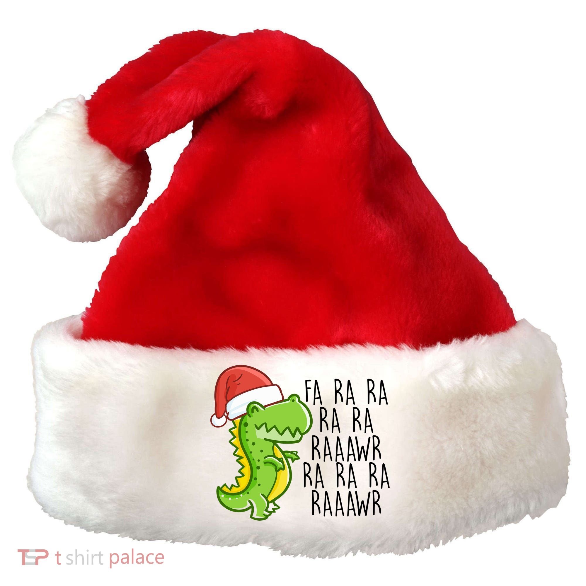 Fa Ra Ra Rawr Dinosaur Christmas Santa Hat