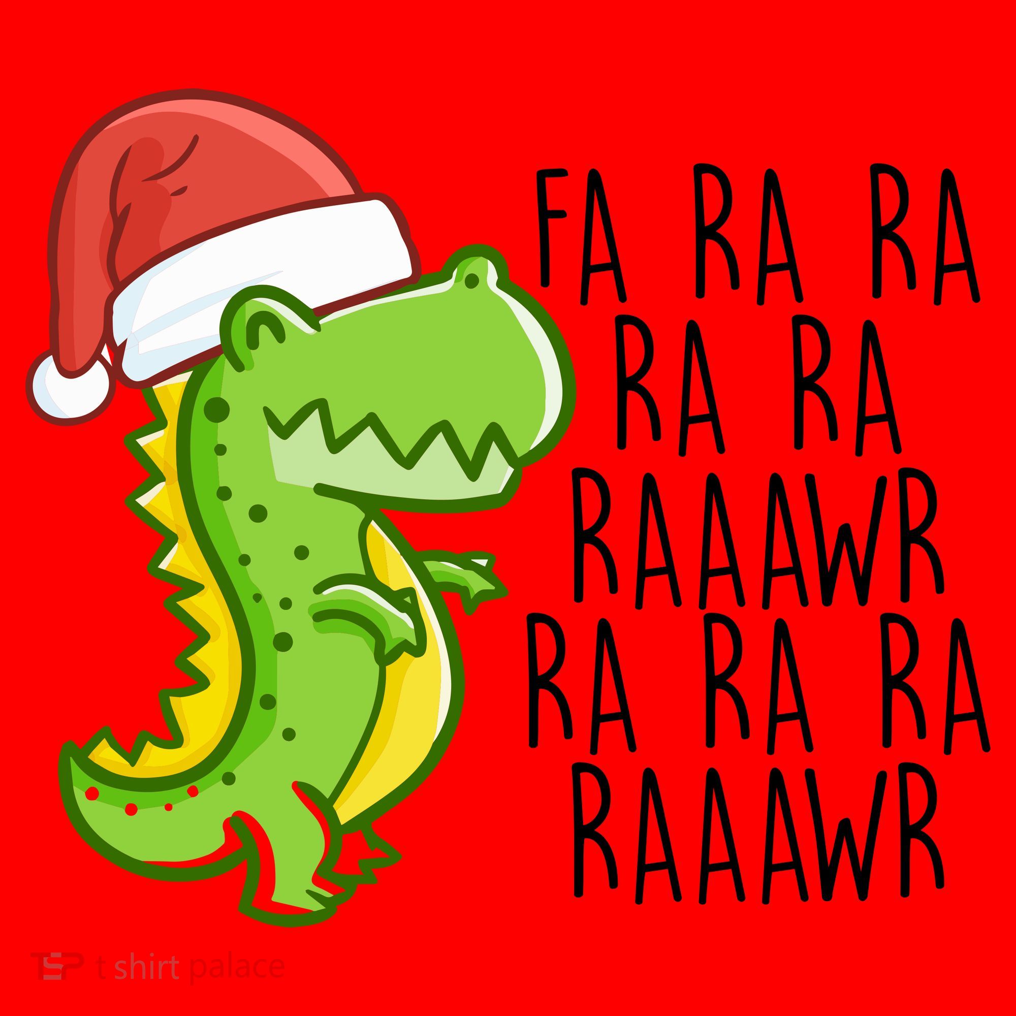 Fa Ra Ra Rawr Dinosaur Christmas Santa Hat