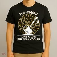 Fa-Thor Like a Dad But Way Cooler T-Shirt thumb 3