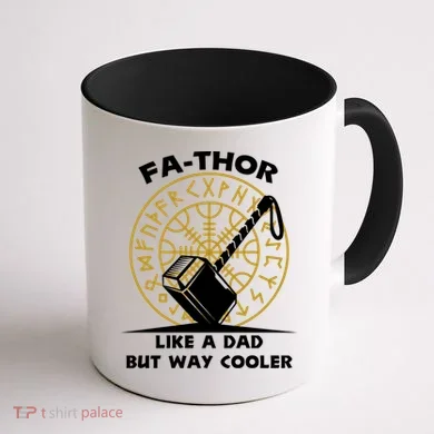 Fa-Thor Like a Dad But Way Cooler Coffee Mug back